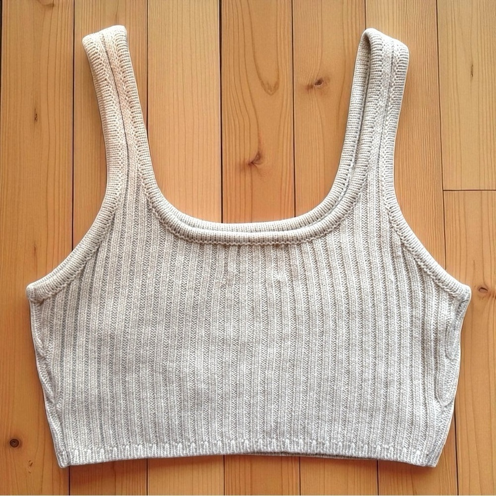 SABO Ribbed Knit Crop Tank Top – Size S (AUS 8 / USA 4)